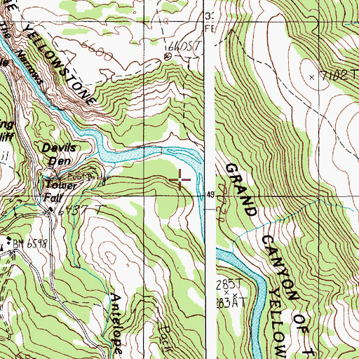 Topographic Map of Bannock Ford, WY