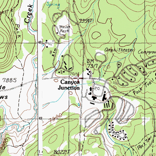Topographic Map of Canyon Junction, WY