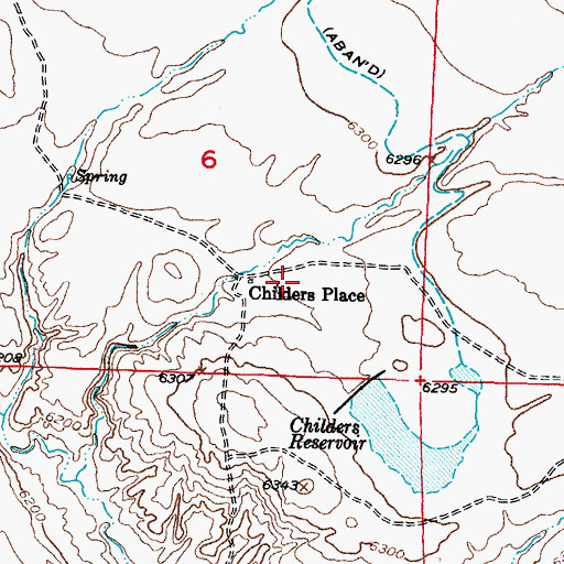 Topographic Map of Childers Place (historical), WY
