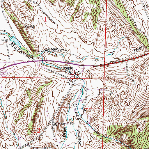 Topographic Map of Goose Egg, WY