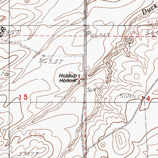 Topographic Map of Holdup Hollow (historical), WY