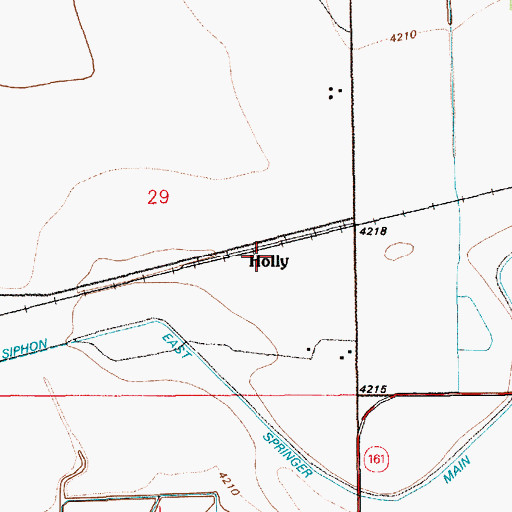 Topographic Map of Holly, WY