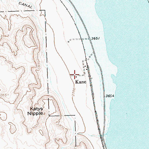 Topographic Map of Kane, WY