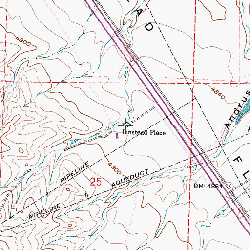 Topographic Map of Linstead Place, WY