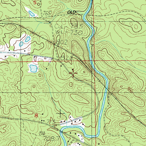 Topographic Map of Haynes Chapel, AL
