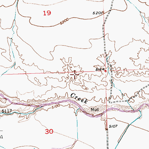 Topographic Map of Midvale, WY