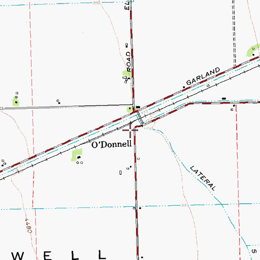 Topographic Map of O'Donnell, WY