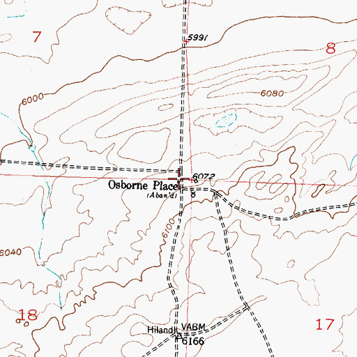Topographic Map of Osborne Place, WY