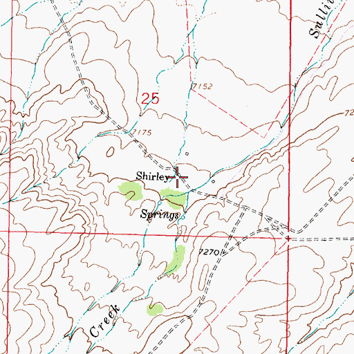 Topographic Map of Shirley (historical), WY