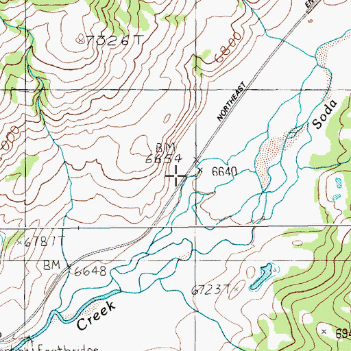 Topographic Map of Soda Butte (historical), WY