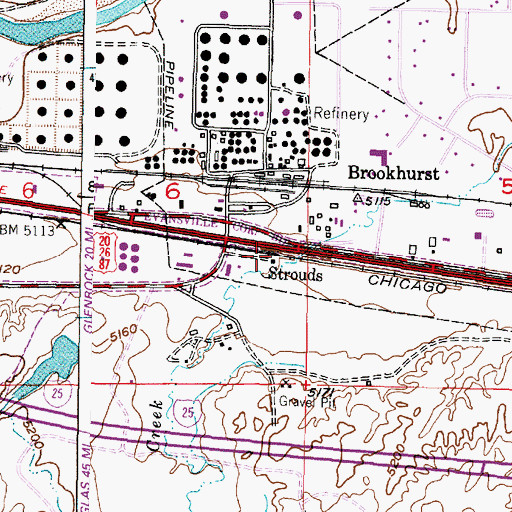 Topographic Map of Strouds, WY