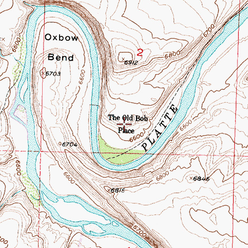 Topographic Map of The Old Bob Place (historical), WY