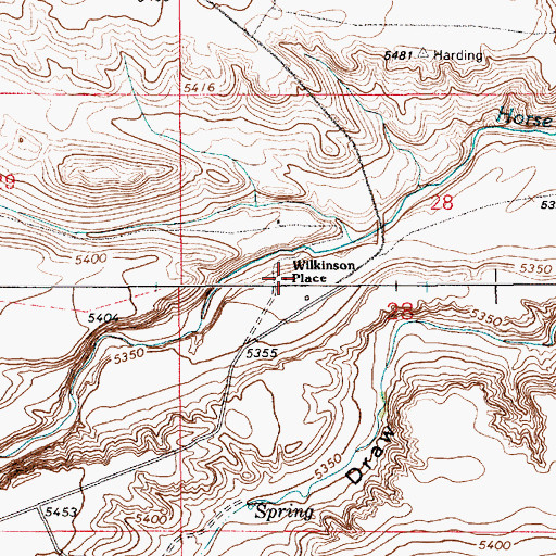 Topographic Map of Wilkinson Place, WY