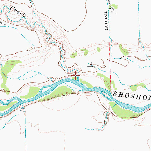 Topographic Map of Alkali Creek Patch, WY