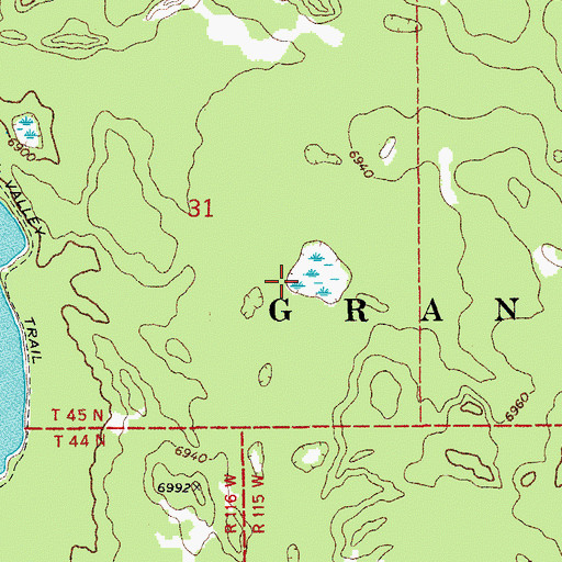 Topographic Map of Grand Teton National Park, WY
