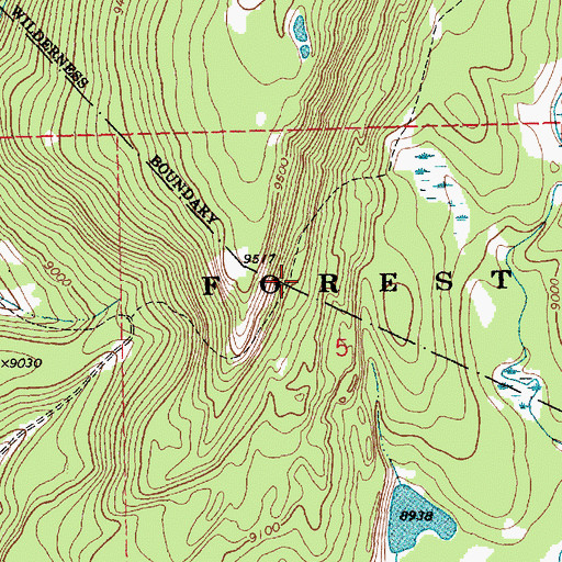 Topographic Map of Dutch Joe Larsen Creek Trail, WY