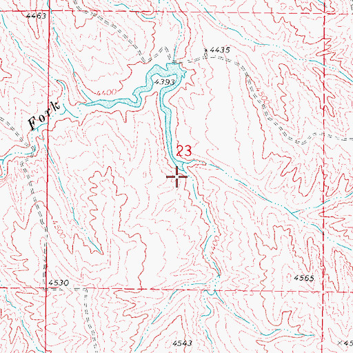 Topographic Map of Goble Draw, WY