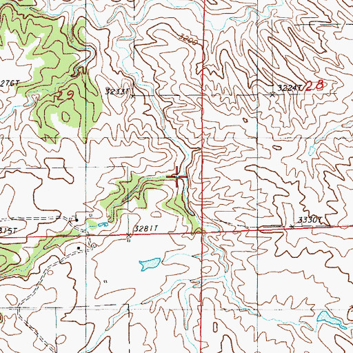 Topographic Map of Headland Draw, WY