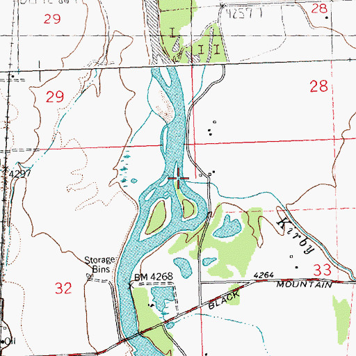 Topographic Map of Kirby Creek, WY