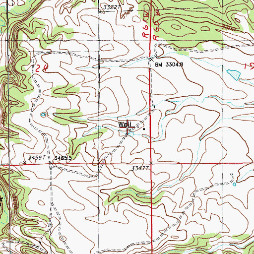 Topographic Map of Lightner Ranch, WY