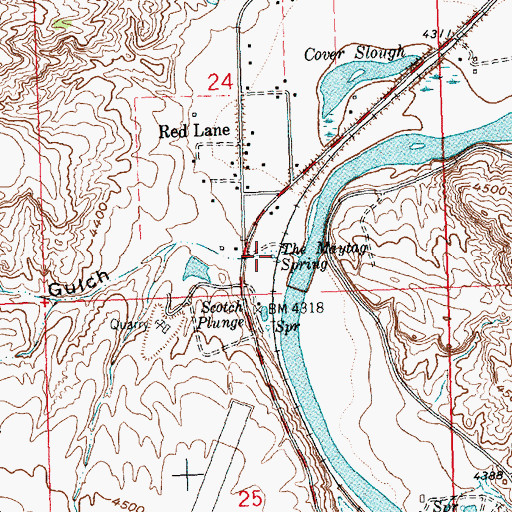 Topographic Map of Red Lane Gulch, WY