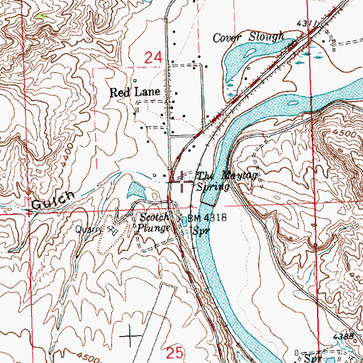 Topographic Map of The Maytag Spring, WY