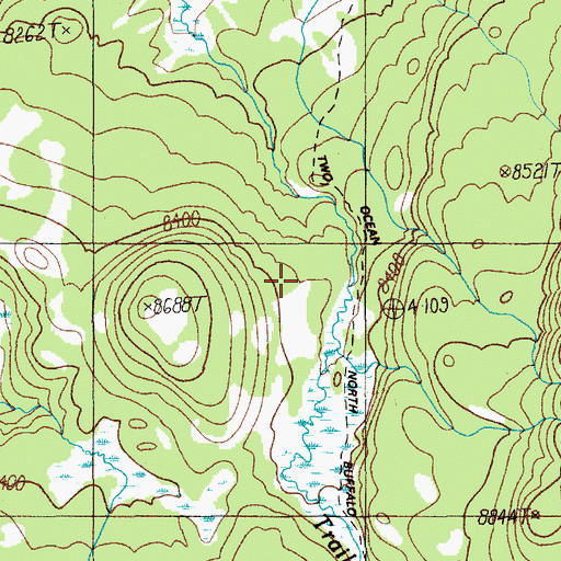 Topographic Map of Trail Creek Trail, WY