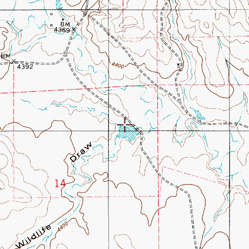 Topographic Map of Wildcat Draw, WY