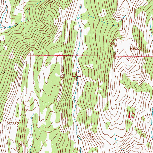 Topographic Map of Adams Canyon, WY