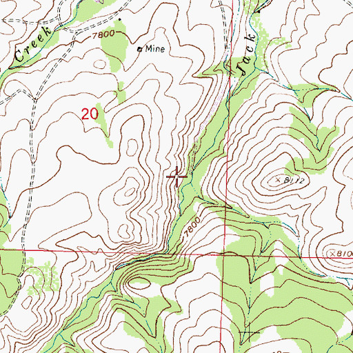 Topographic Map of Alameda Creek, WY