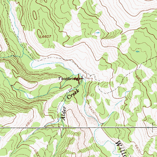 Topographic Map of Alder Creek, WY