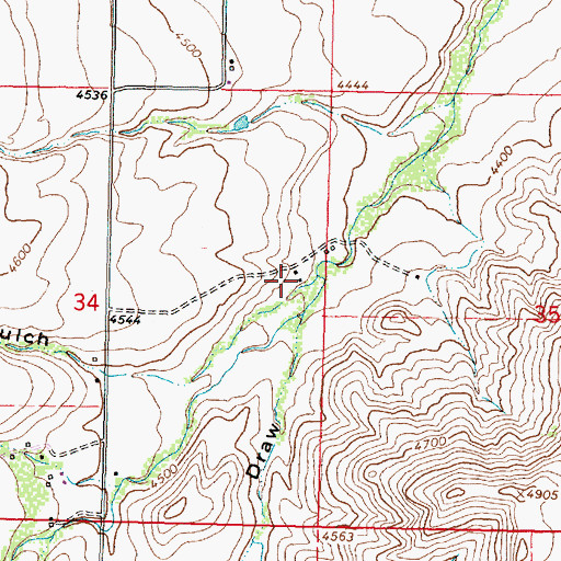 Topographic Map of Alder Gulch, WY