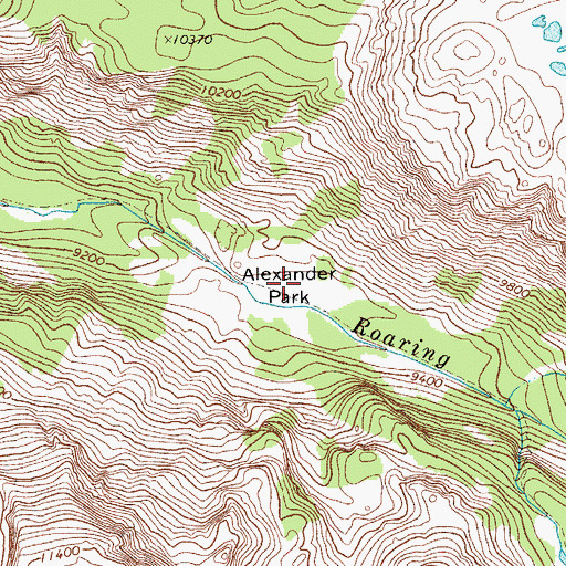 Topographic Map of Alexander Park, WY