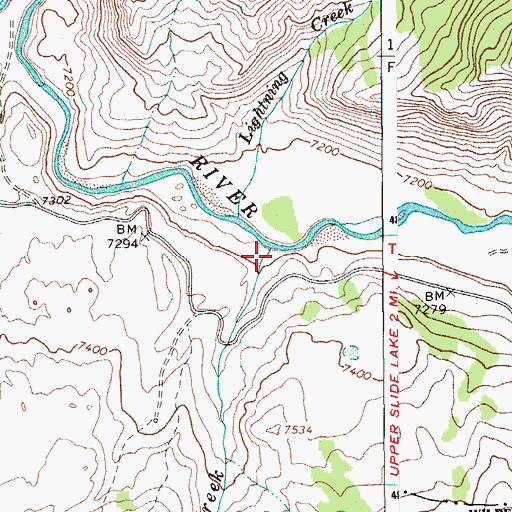 Topographic Map of Alkali Creek, WY