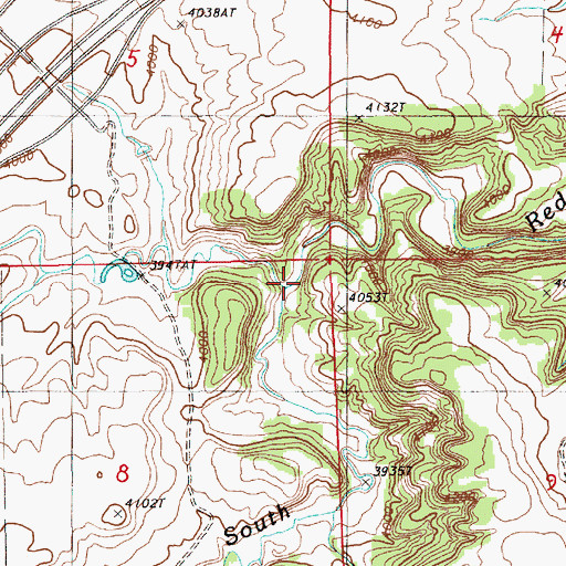 Topographic Map of Alkali Creek, WY