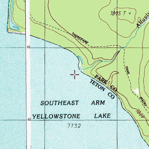 Topographic Map of Alluvium Creek, WY