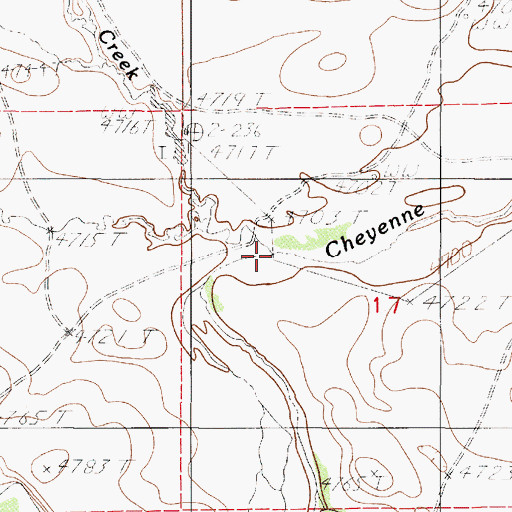 Topographic Map of Alta Creek, WY