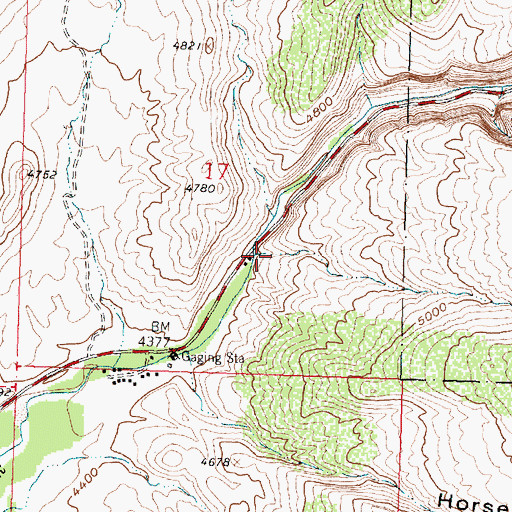 Topographic Map of Amber Gulch, WY
