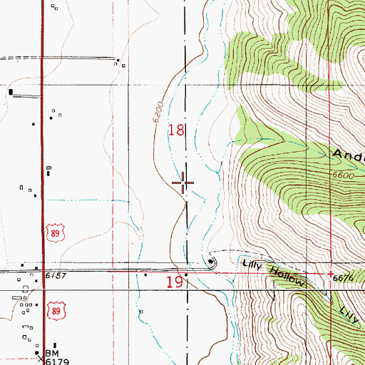 Topographic Map of Anderson Canyon, WY