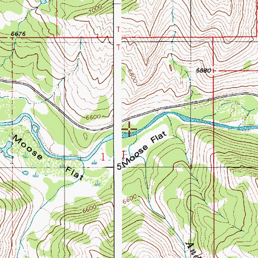 Topographic Map of Anderson Creek, WY