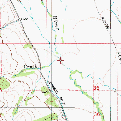 Topographic Map of Anderson Creek, WY