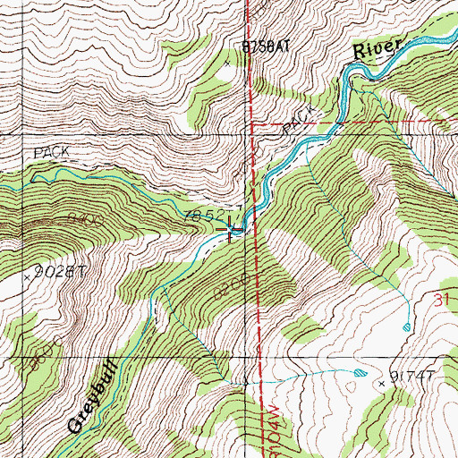 Topographic Map of Anderson Creek, WY