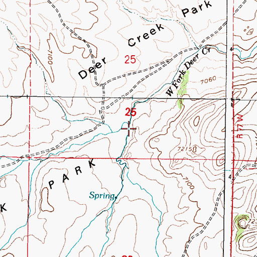 Topographic Map of Andys Creek, WY