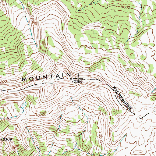 Topographic Map of Angle Mountain, WY