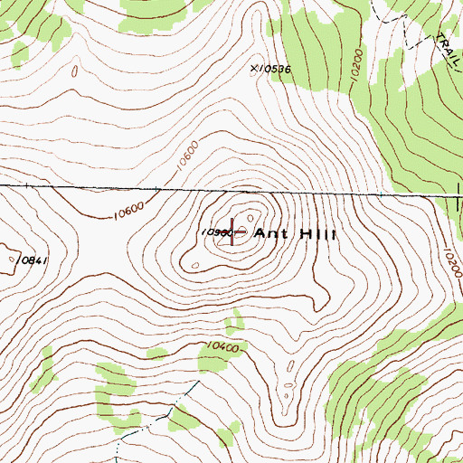 Topographic Map of Ant Hill, WY