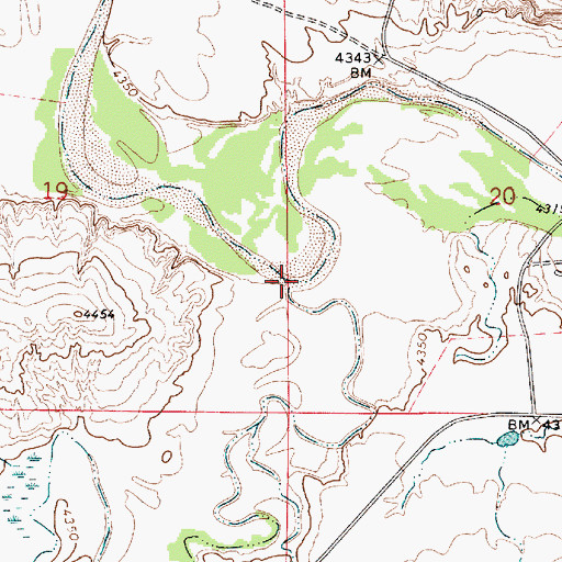 Topographic Map of Antelope Creek, WY