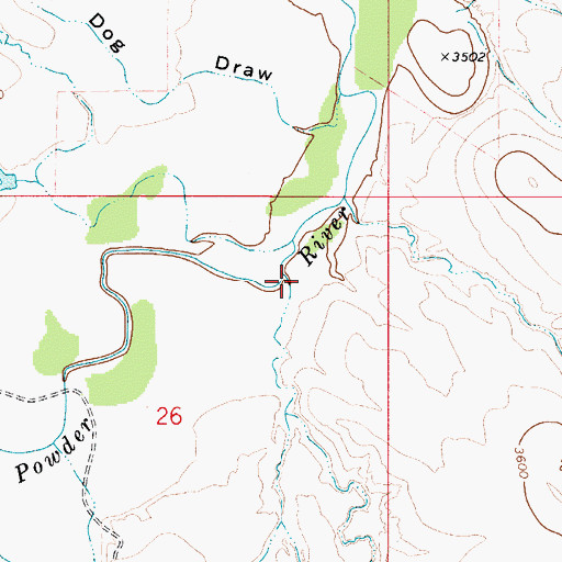 Topographic Map of Antelope Creek, WY