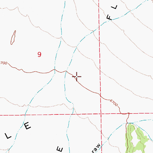Topographic Map of Antelope Flats, WY