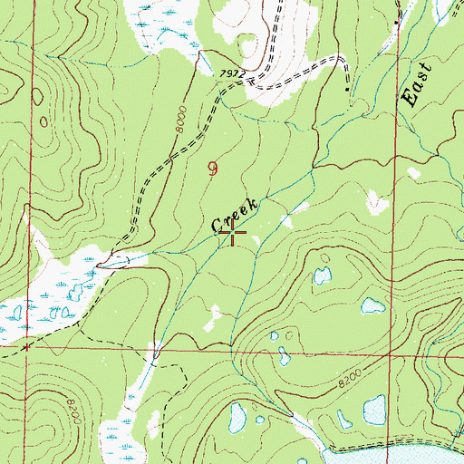 Topographic Map of Antler Creek, WY