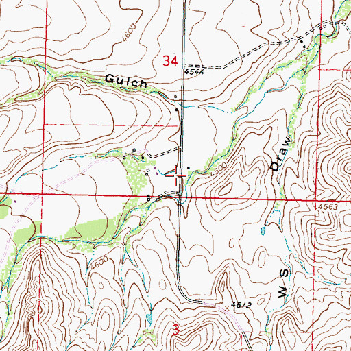 Topographic Map of Apple Run, WY